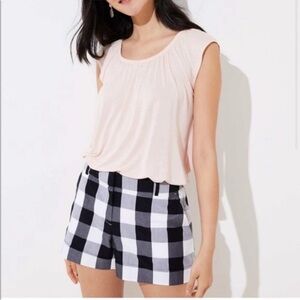 NWT Ann Taylor Loft black and white checkered shorts